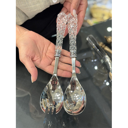 ست قاشق و چنگال دسته کریستال